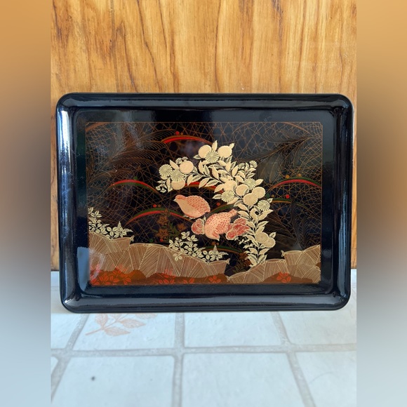 Otagiri Lacquer Quail Tray - Picture 1 of 3